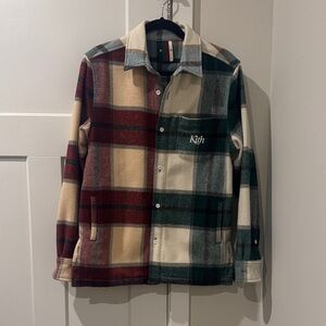 Kith Red and Green Plaid Shirt Jacket